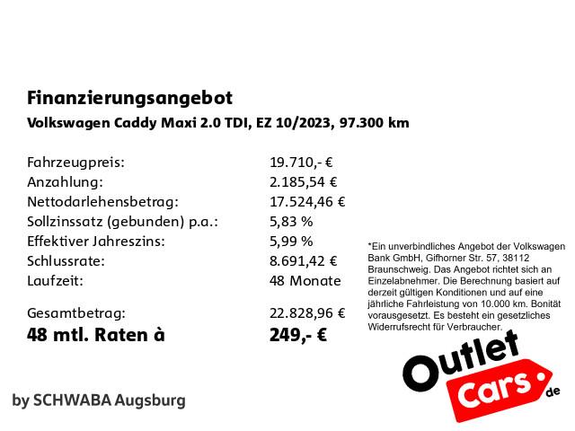 Volkswagen Caddy Cargo 2.0 TDI DSG *Langer-Radstand*