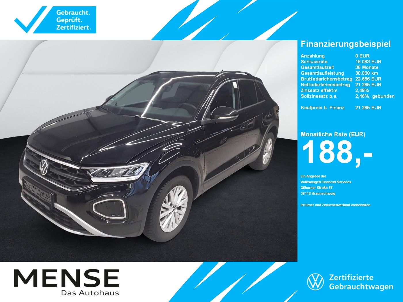 Volkswagen T-ROC 1.0 l TSI OPF Life CarPlay|LED|Navi|KlimaA