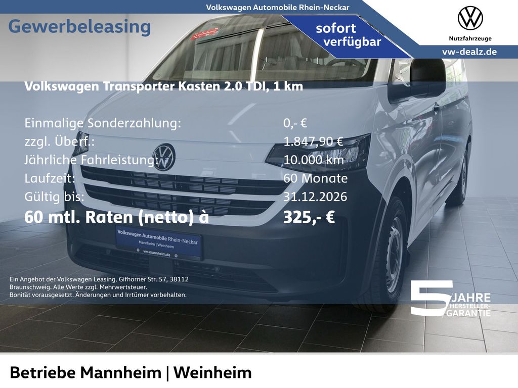 Volkswagen Transporter Kasten 2.0 TDI Klima AHK Allwetter