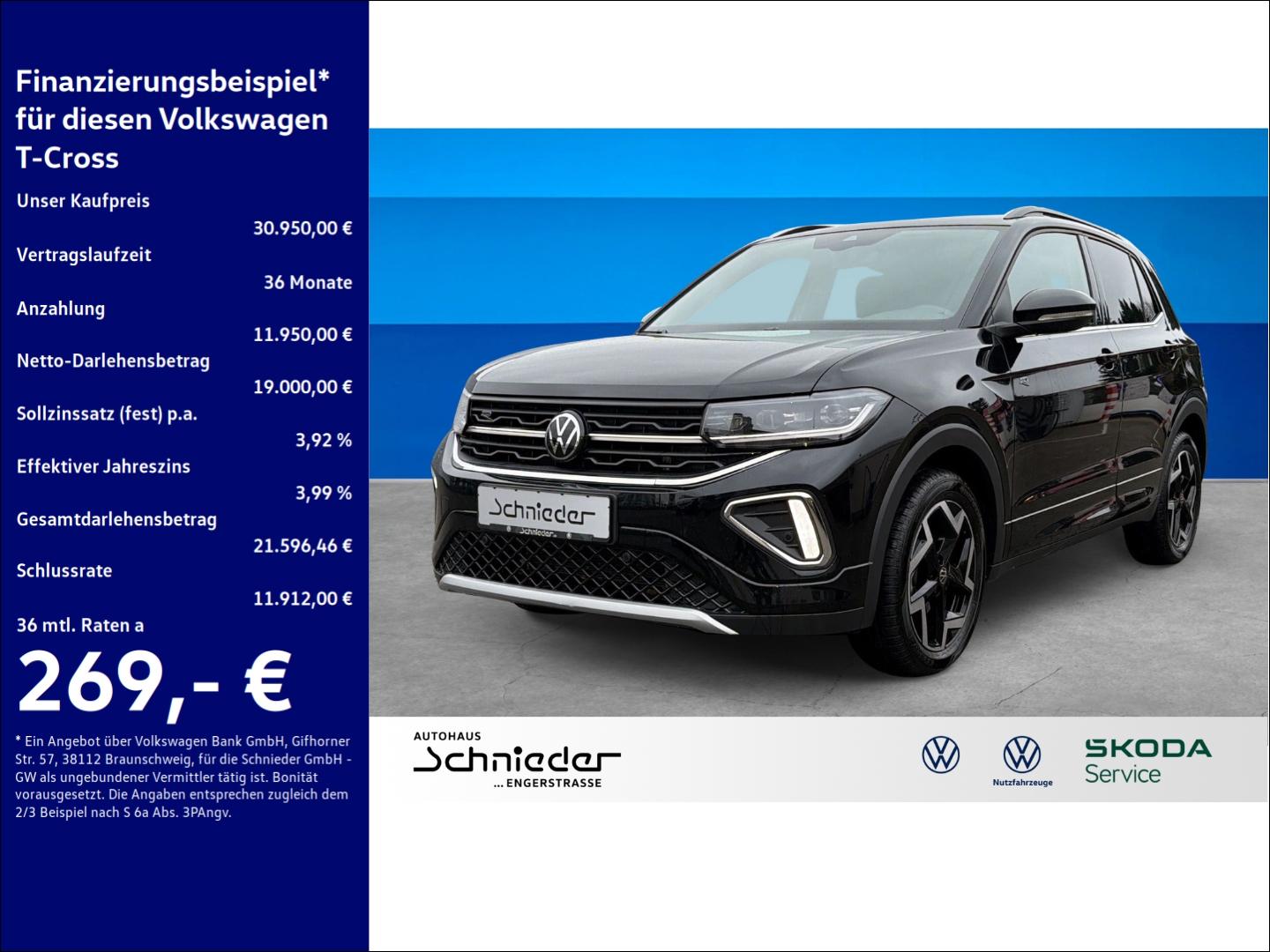 Volkswagen T-Cross 1.5 TSI R-Line Rear View AHK Clima