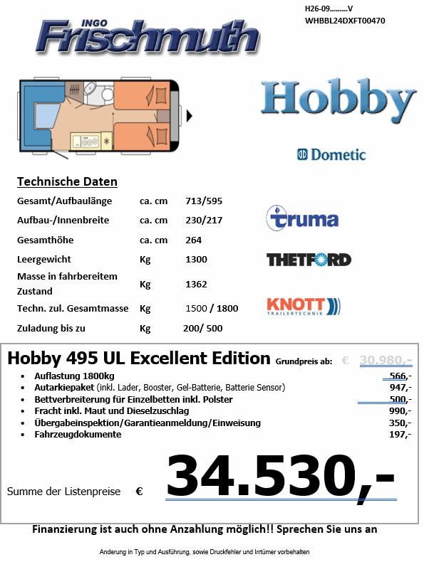 Hobby 495 UL Excellent Edition