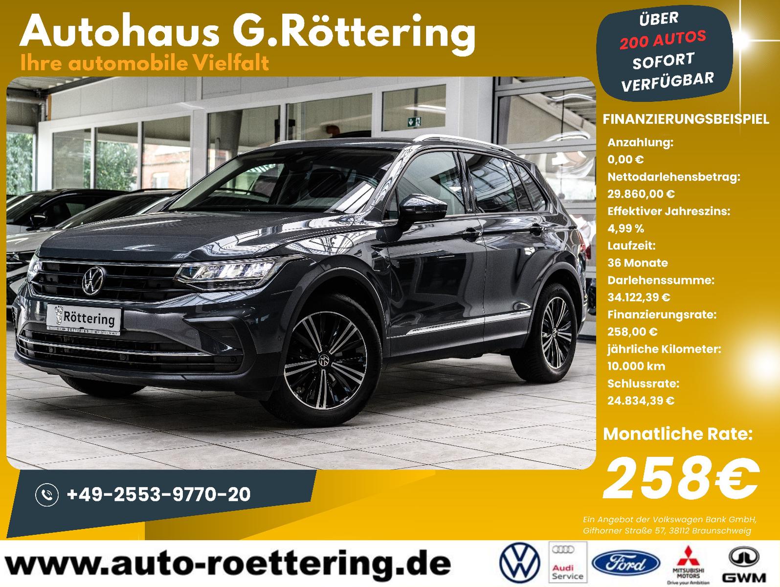 Volkswagen Tiguan 2.0 TDI Active +Kamera+AHK+ACC+LED+