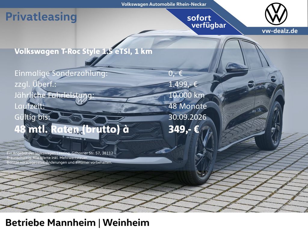 T-Roc Style 1.5 l eTSI DSG Klima NAVI AHK LED