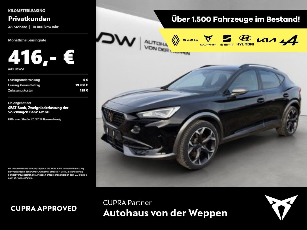 Cupra Formentor VZ 4Drive Klima Navi Leder