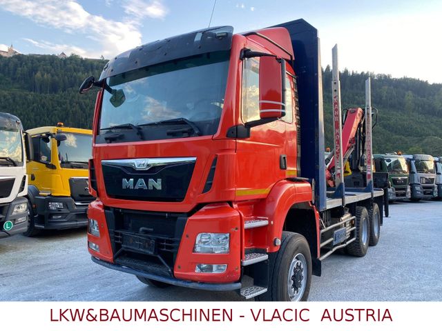 MAN TGS 33.480 6x6Holztransporter mit Kran Palfinger