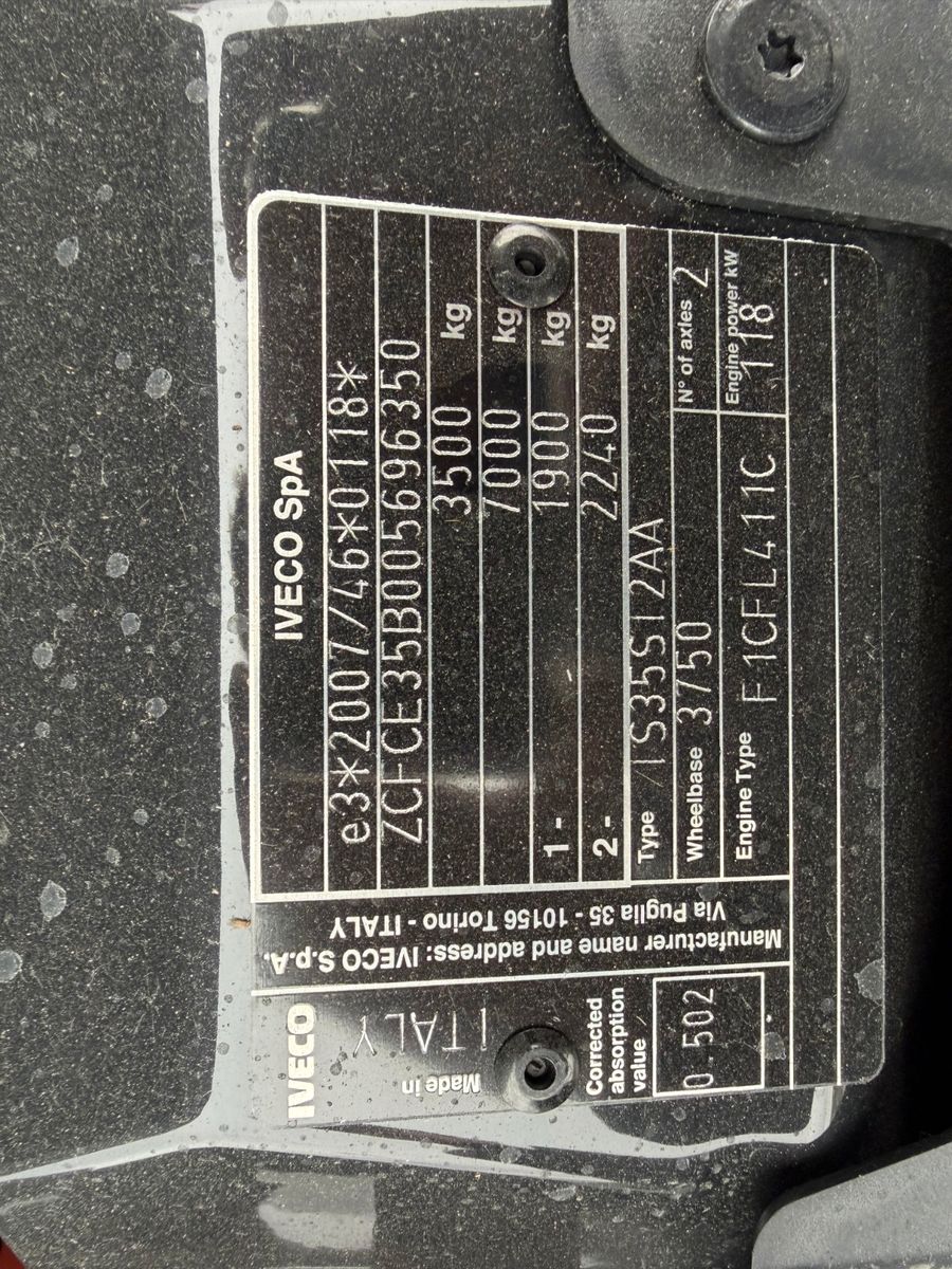 Fahrzeugabbildung Iveco Daily 35S16 H 3.0L *R3.750mm*AHK*Klima*