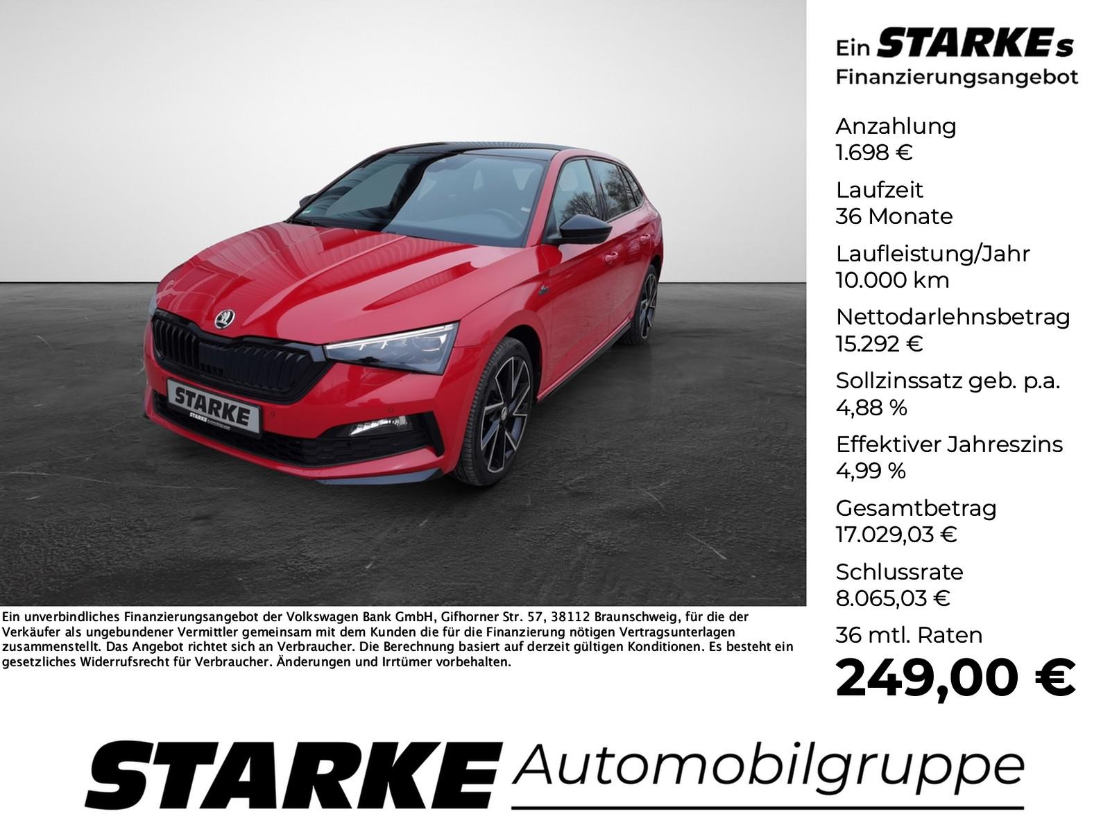 Skoda Scala  1.5 TSI Monte Carlo  AHK Navi LED Kamera 