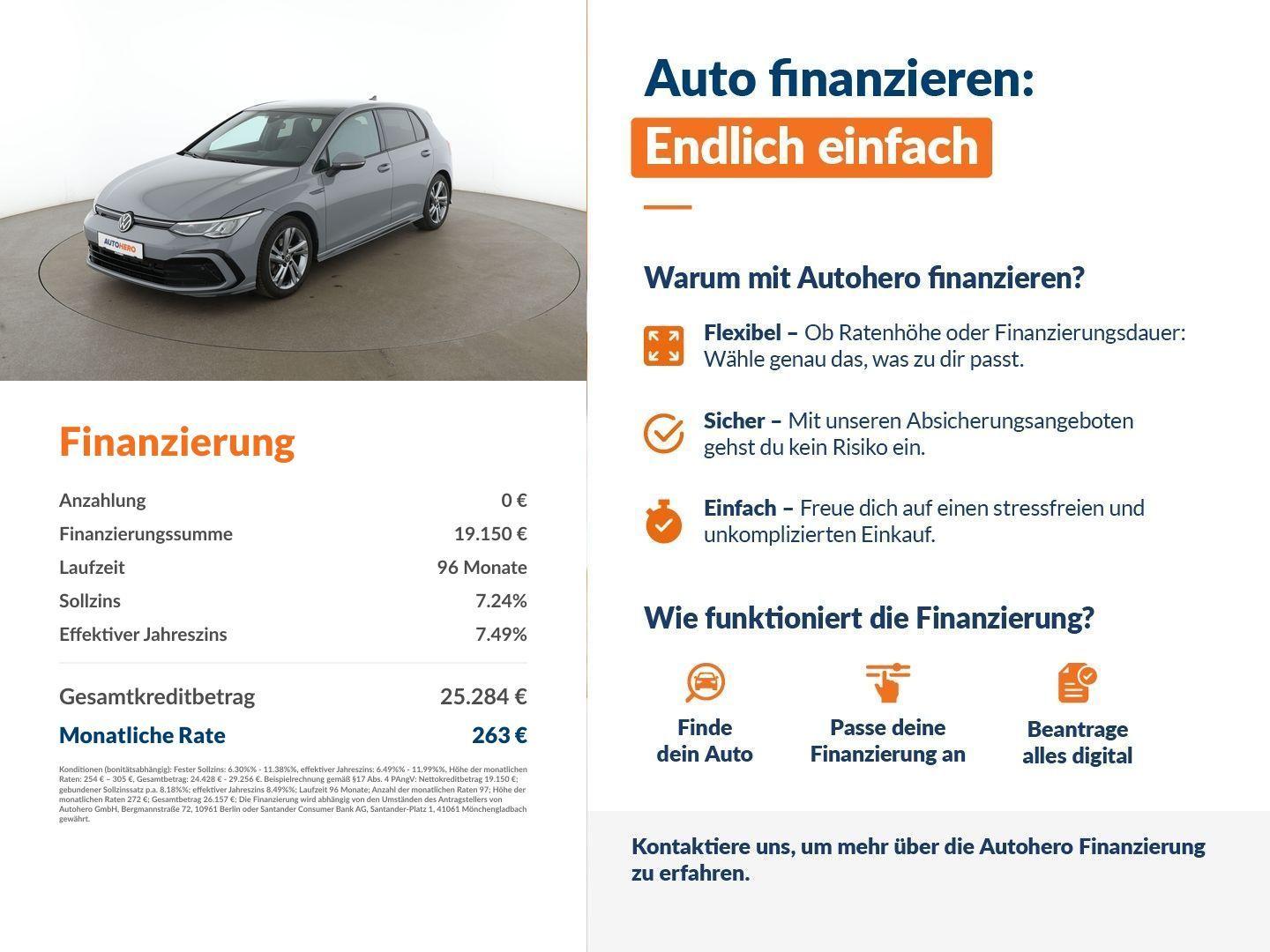 Volkswagen Golf VIII 1.5 TSI ACT R-Line*NAVI*ACC*LED*SHZ*, миниатюра 2
