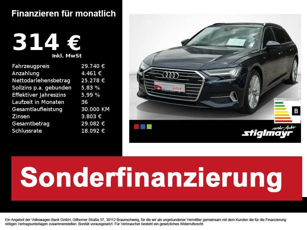 Audi A6 S-line 50 TFSIe quattro S-tronic ACC+AHK+HD-