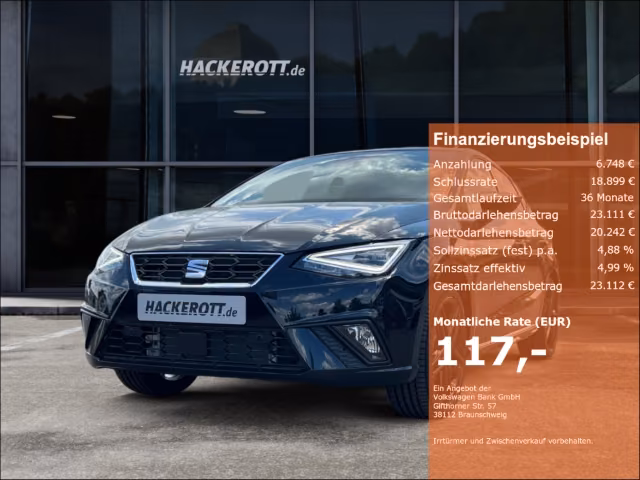 SEAT Ibiza FR Black Edition 1.0 TSI 116 PS 7-Gang-DSG