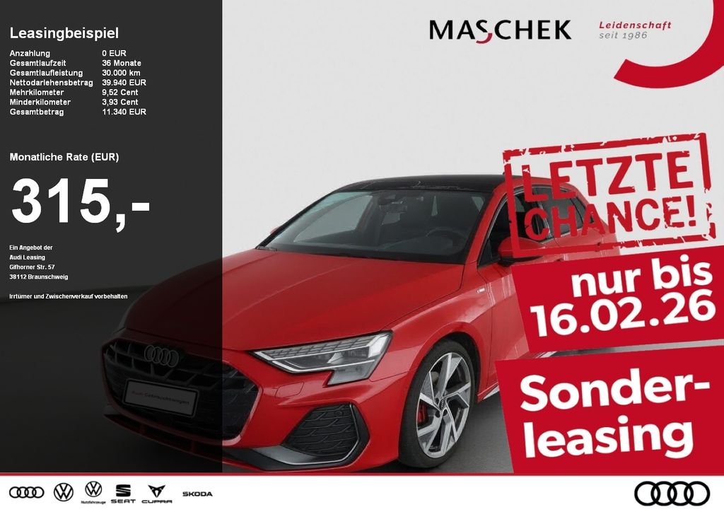 A3 Sportback S line 35 TFSI Stronic Matrix Pano