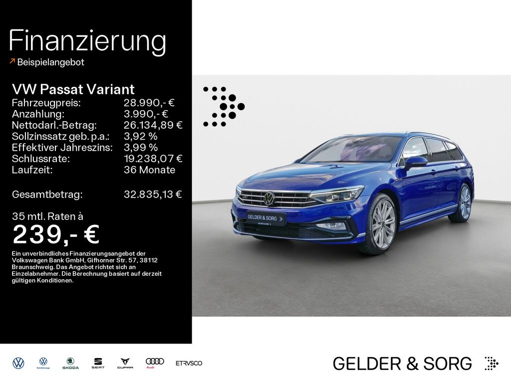 Volkswagen Passat Variant TDI R-Line 19Z*Leder*Pan*H&K*Stan