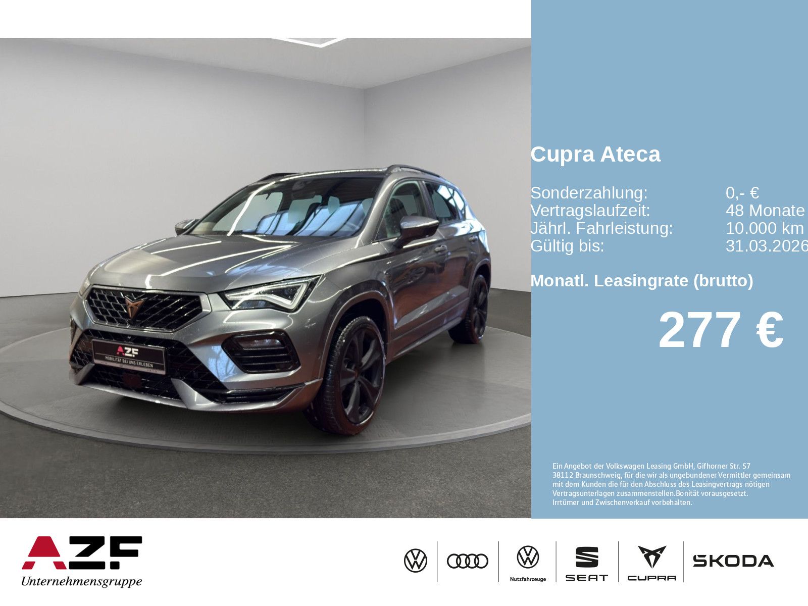 Cupra Ateca 2.0 TSI 4Drive DSG AHK+NAVI+LED+ACC+SPORTS
