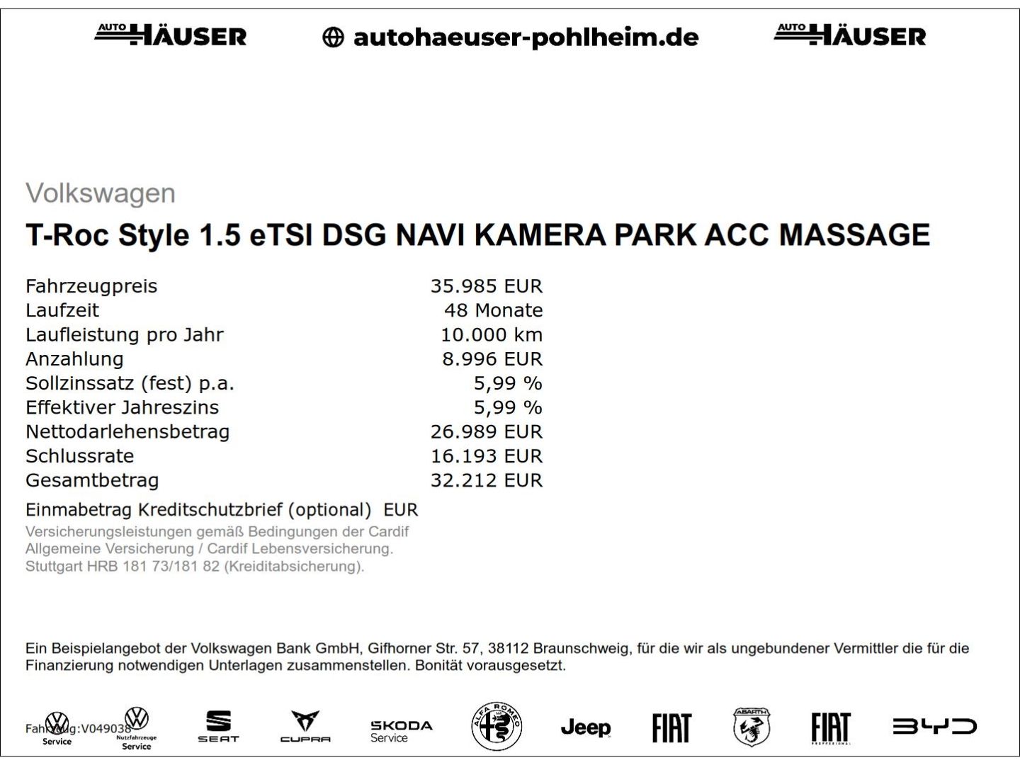Volkswagen T-Roc Style 1.5 eTSI DSG NAVI KAMERA PARK ACC MA imagem 2