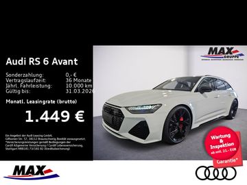 Audi Leasingangebot: Audi RS 6 Avant MATRIX+SAGA+280KM/H+AHK+B&O+PANO+HUD+