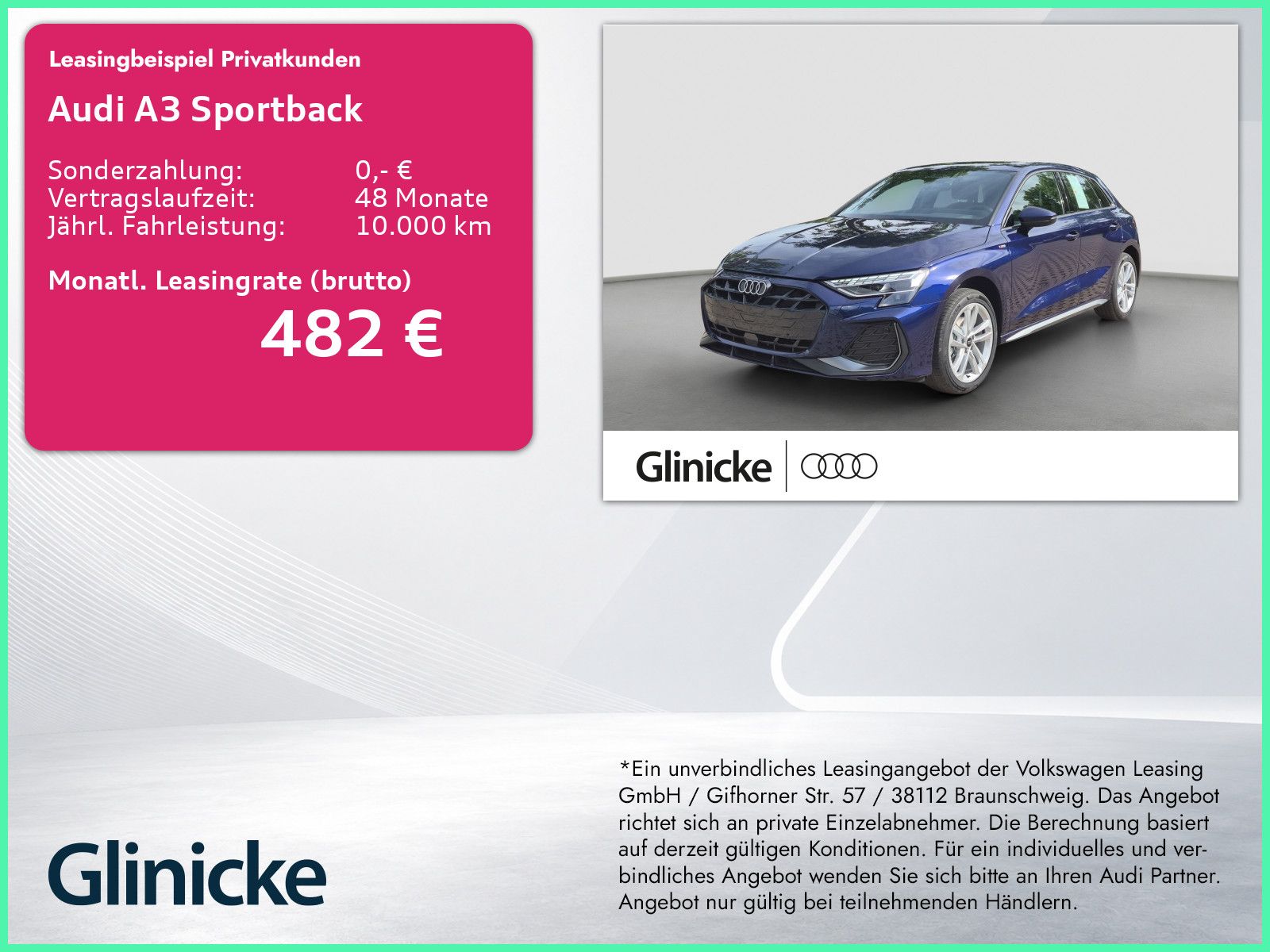 Audi A3 Sportback S line TFSI 110 kW S tronic