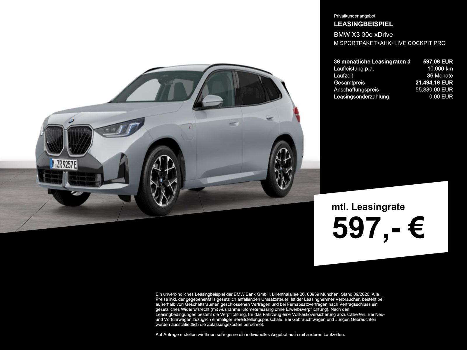 BMW X3 30e xDrive M SPORTPAKET AHK LIVE COCKPIT PRO foto 3