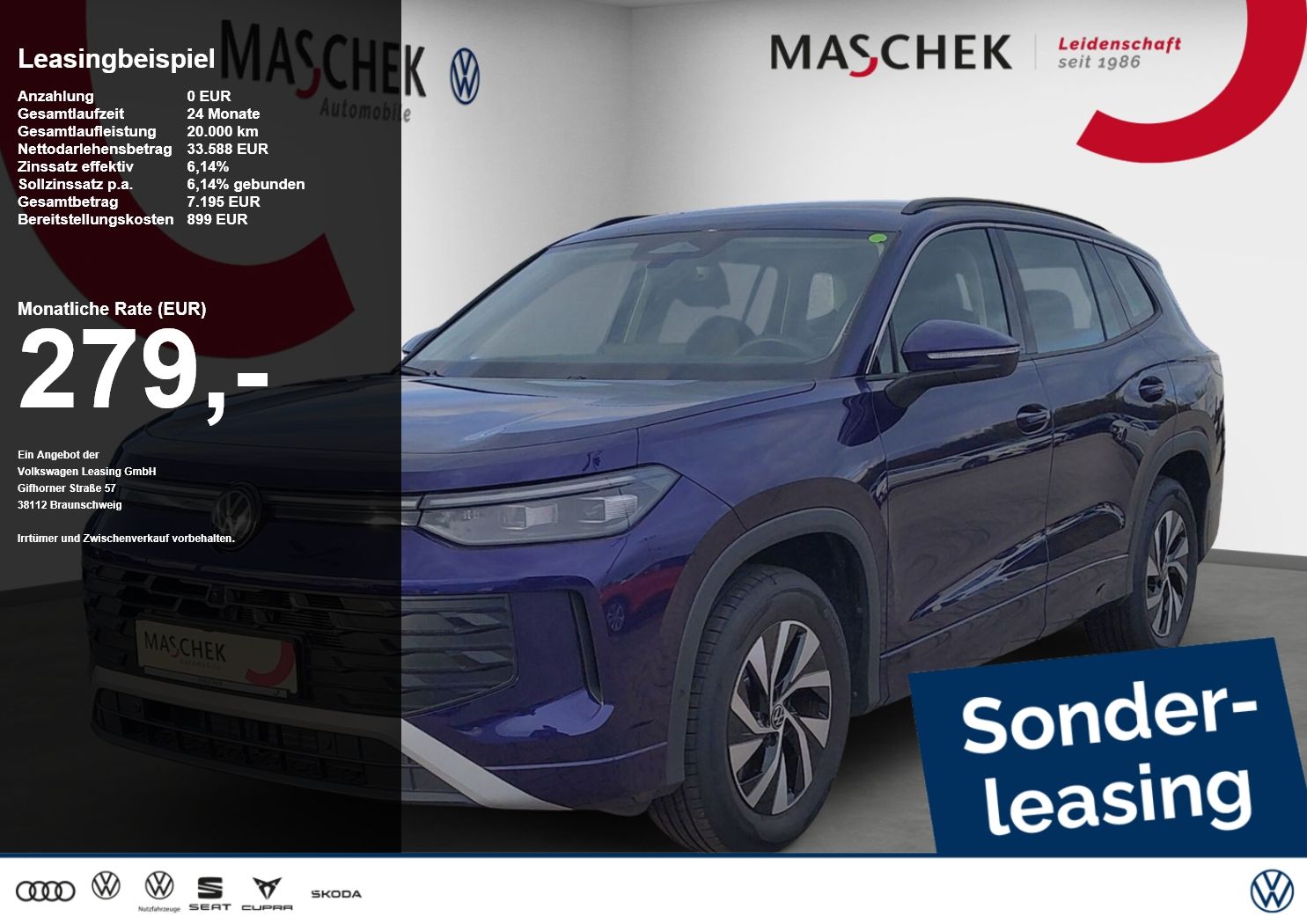 Volkswagen Tayron Life 1.5 eTSI Sonderleasing! Anschlussgar