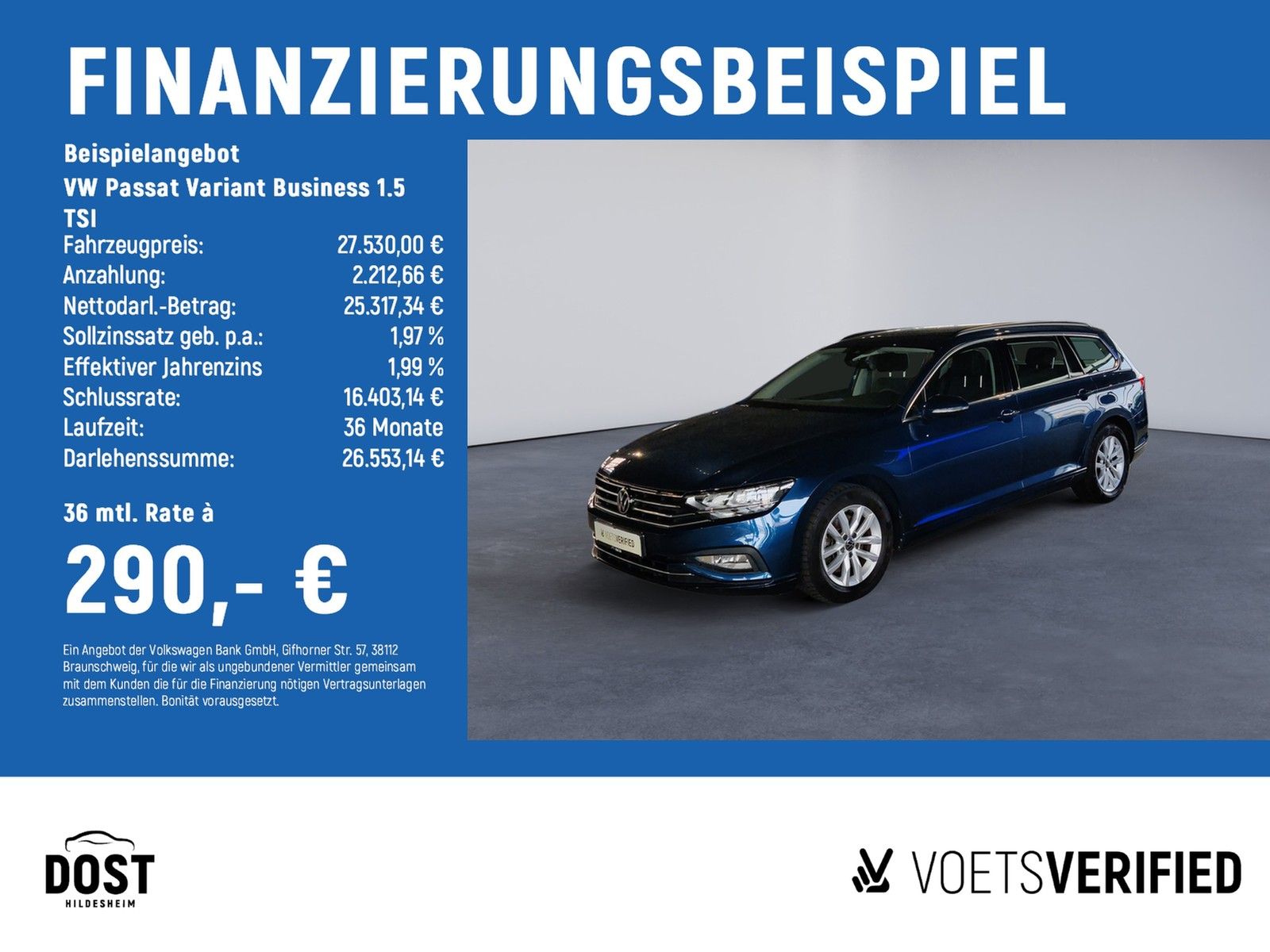 Volkswagen Passat Variant Business 1.5 TSI AHK+LED+RearView
