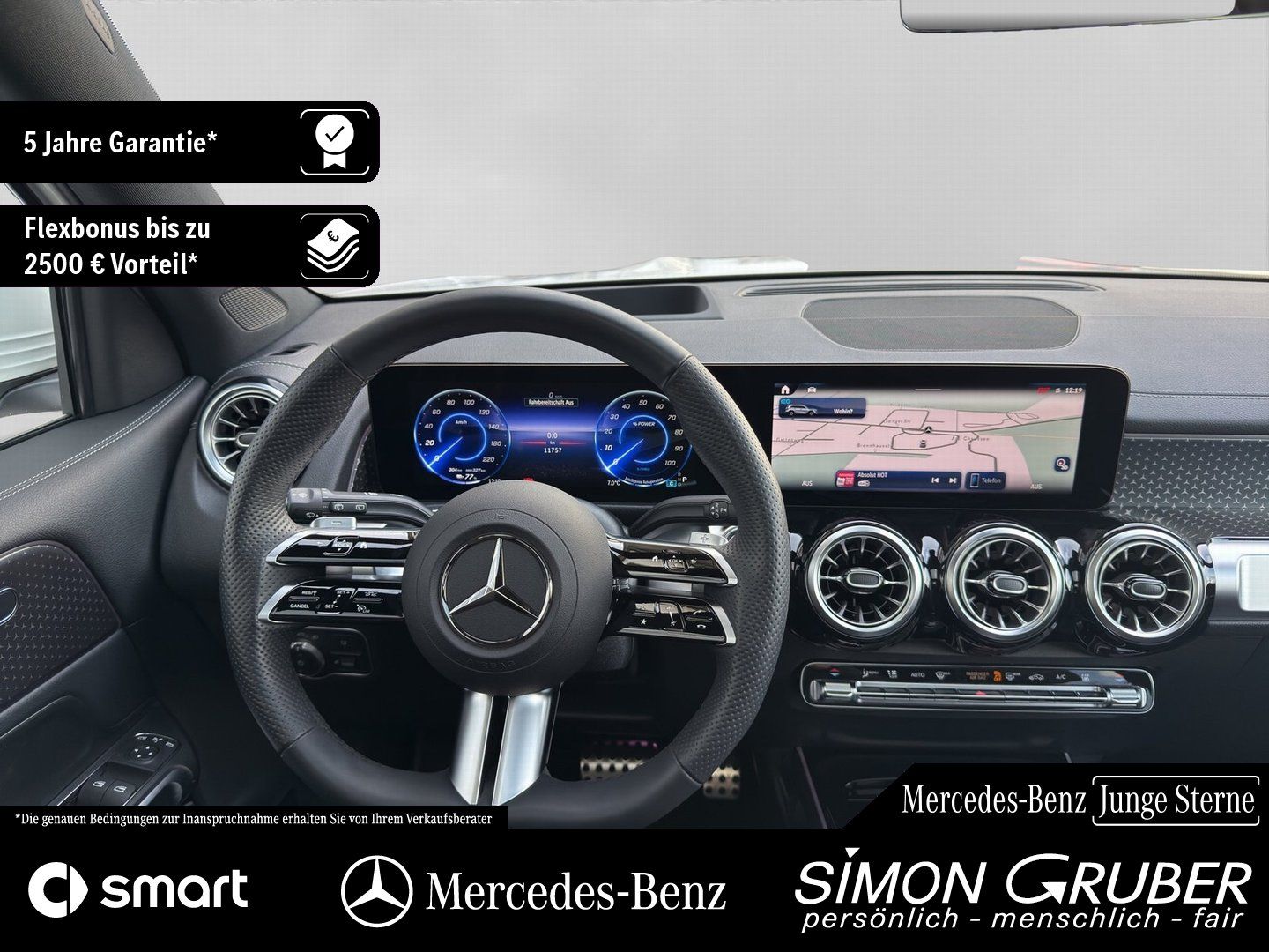 Fahrzeugabbildung Mercedes-Benz EQB 300 4M AMG Pano HUD Leder Distronic 7Sitze