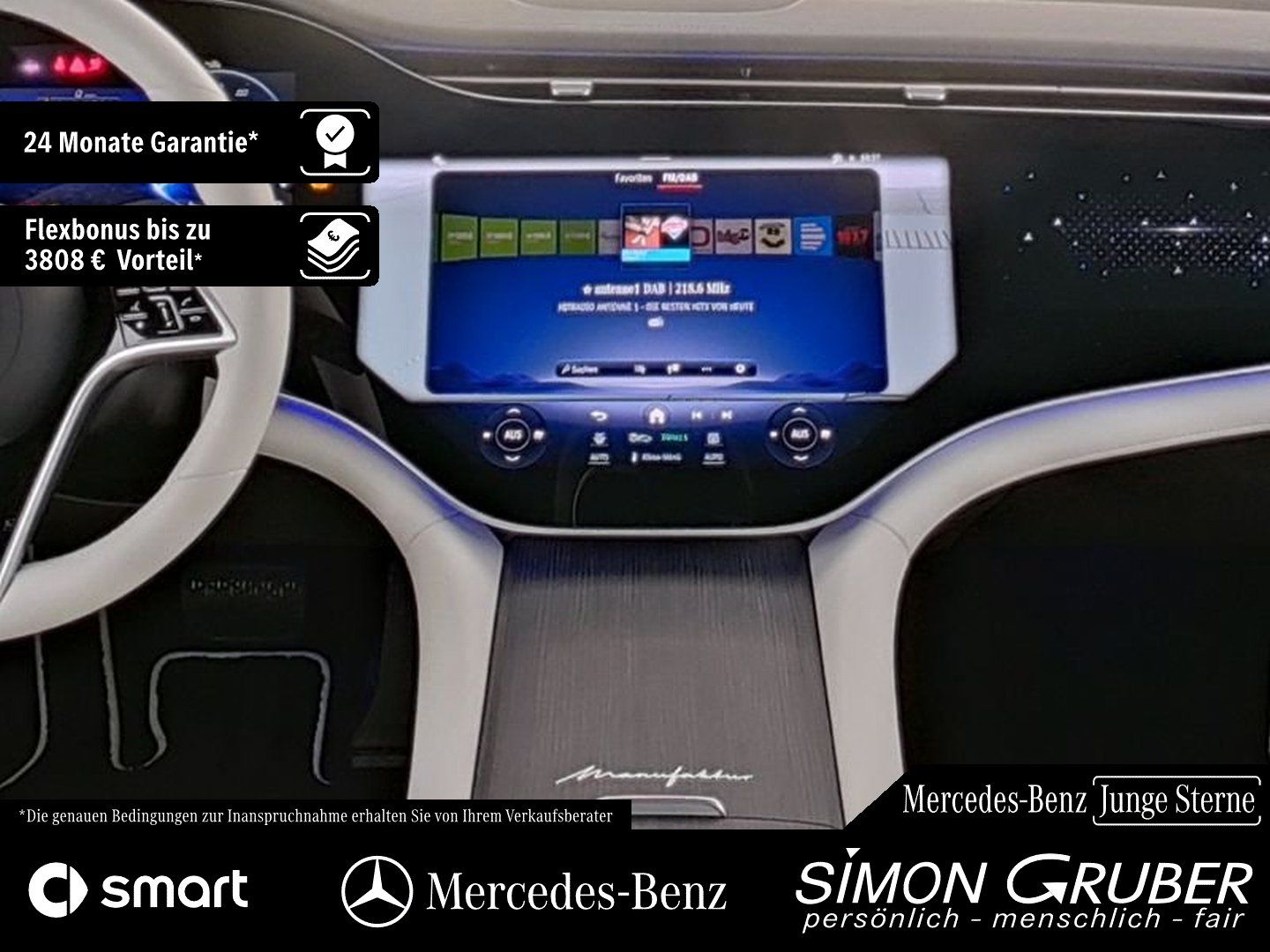 Fahrzeugabbildung Mercedes-Benz EQS 450+ Manufaktur Leder tiefweiss!!! Mod 2025