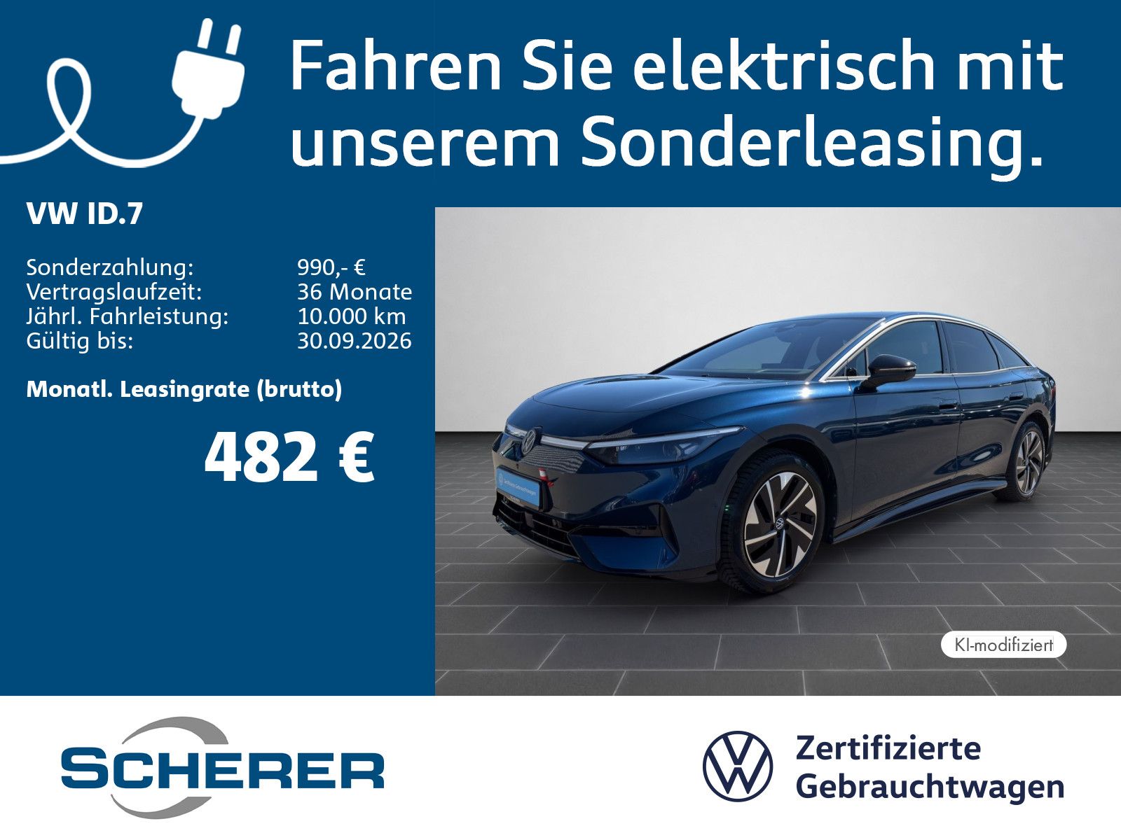 Volkswagen ID.7 Pro IQ.LIGHT - LED-Matrix AHK KAMERA NAVI S