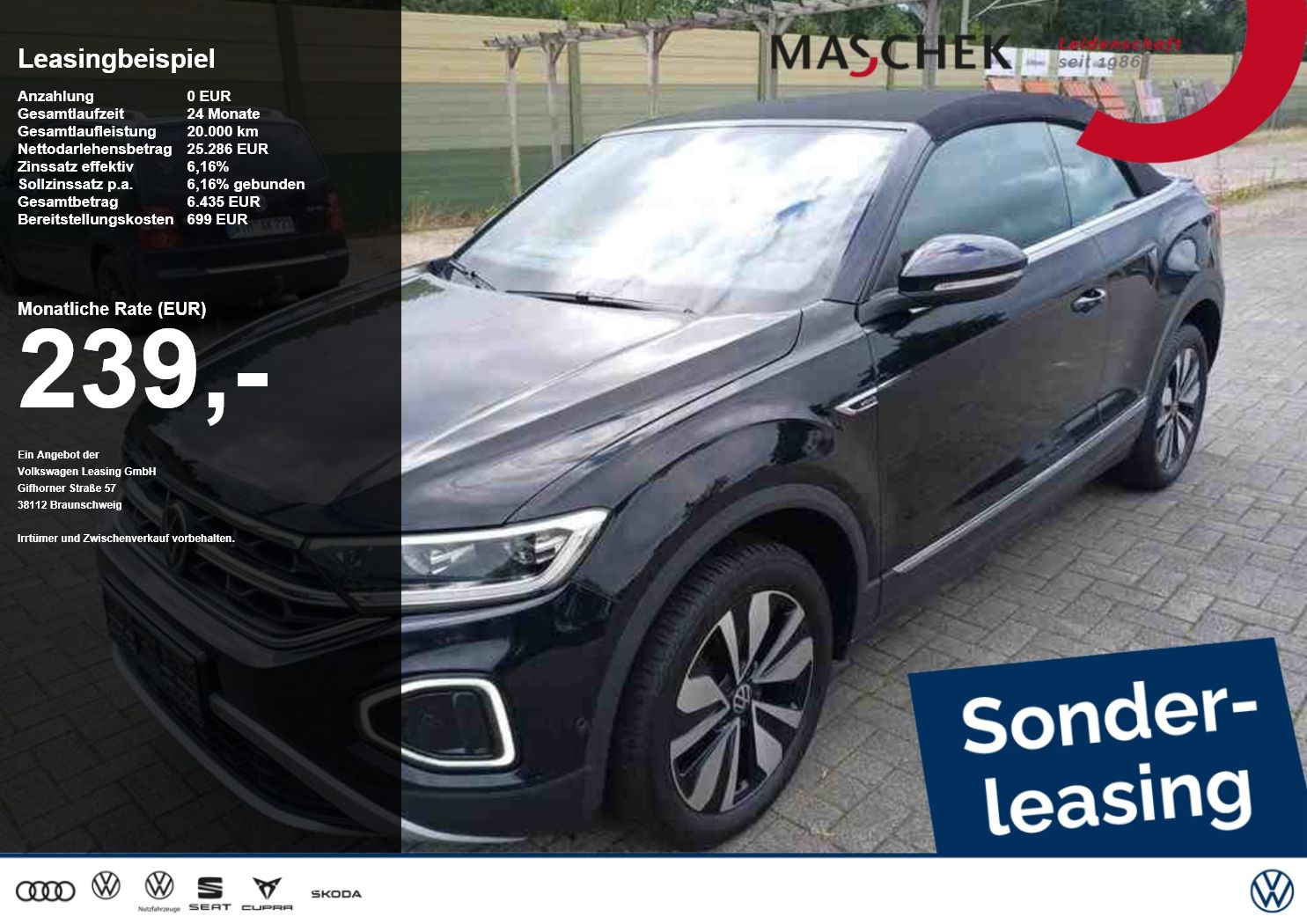 Volkswagen T-Roc Cabriolet MOVE 1.5 TSI Sonderleasing! Navi