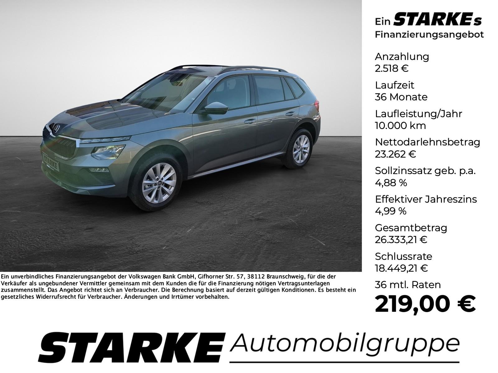 Skoda Kamiq  1.0 TSI DSG Selection  AHK LED PDC LM Tem