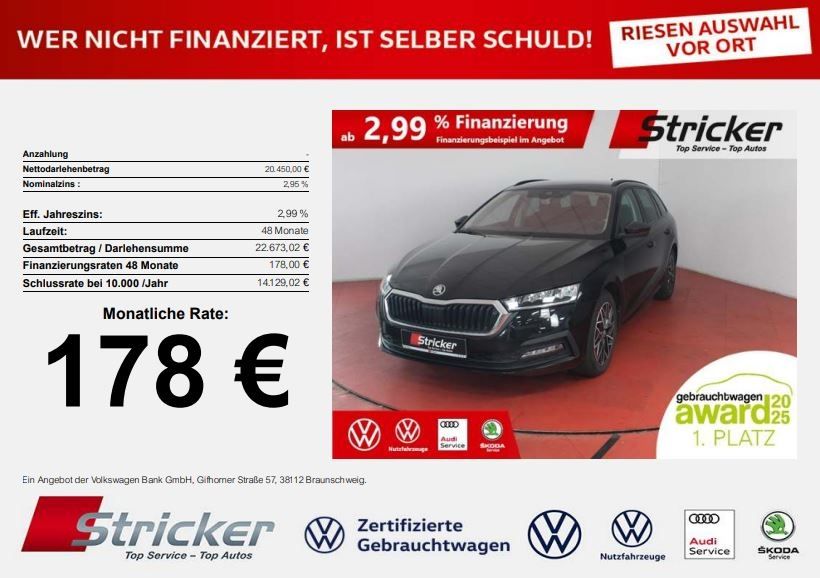 Skoda Octavia Combi Ambition 2.0TDI 178,-ohne Anzahlun