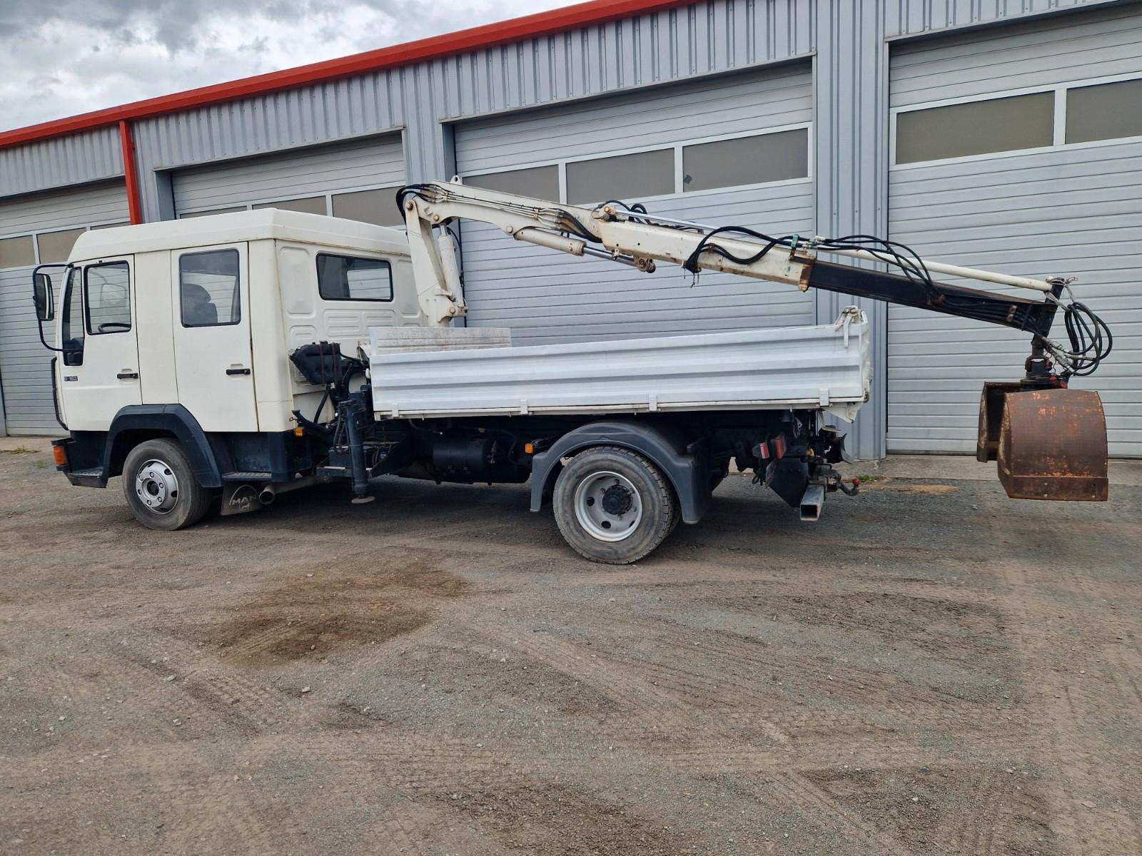 MAN 8.163 L2000, Kipper m. Kran, Orgi.206000 Km !!