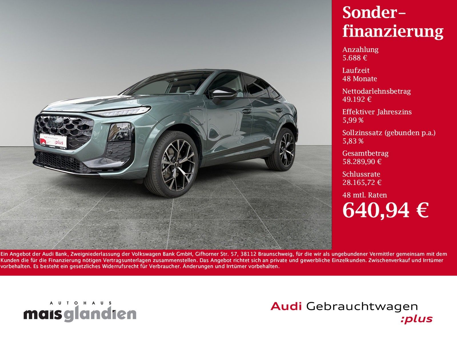 Audi Q3 Sportback e-hybrid 2x S line AHK Tech+ 20Zoll foto 1