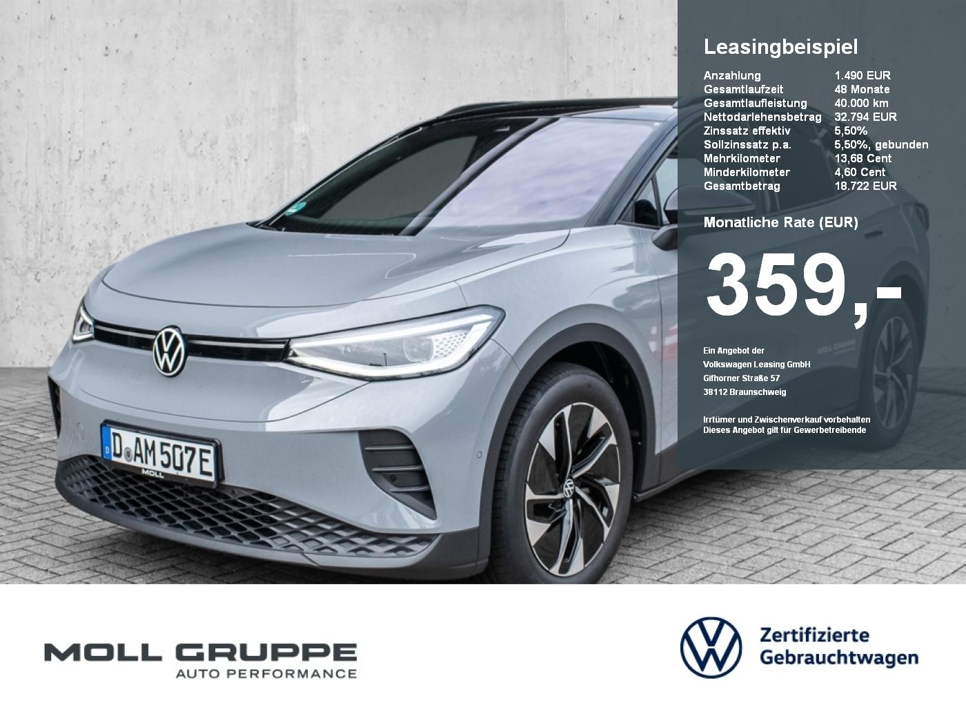 Volkswagen ID.4 Pure GOAL52 kWh1-Gang-Automatik Klima/Kamer