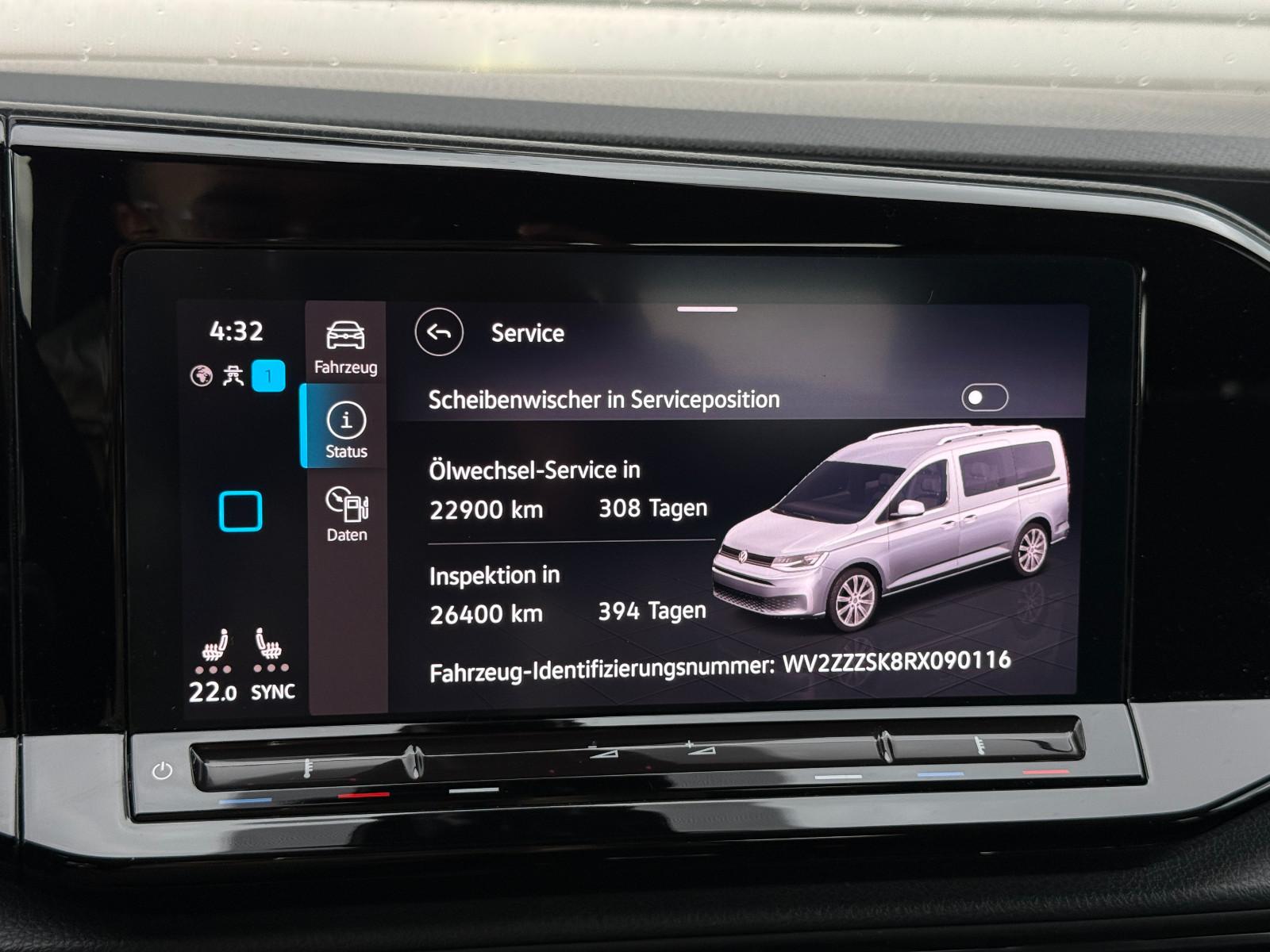 Volkswagen Caddy Style Maxi 7Sitzer ACC AHK Navi LED Kamera