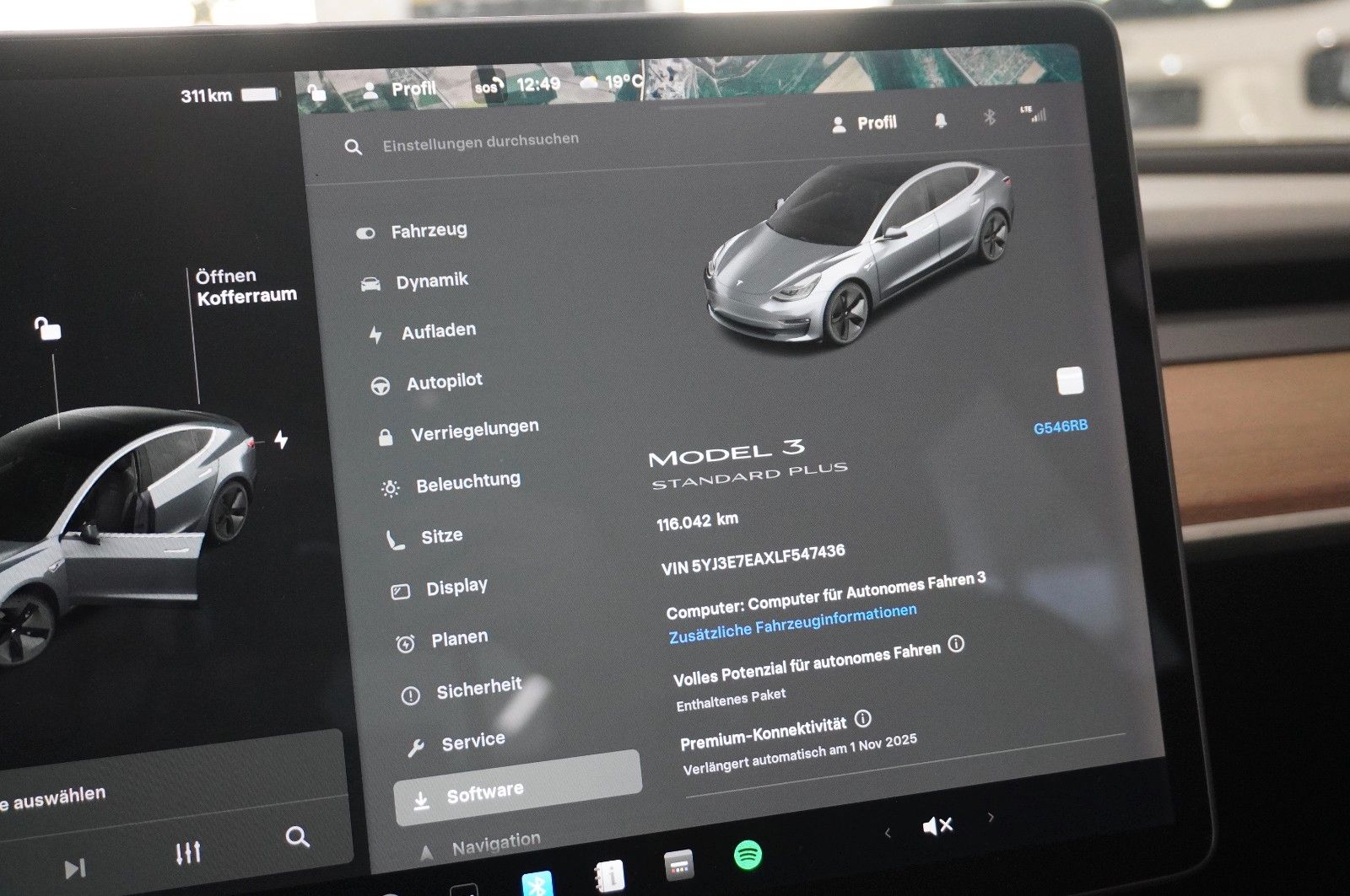 Fahrzeugabbildung Tesla Model 3 Standard Range Plus NAVI/KAMERA/AHK/FSD