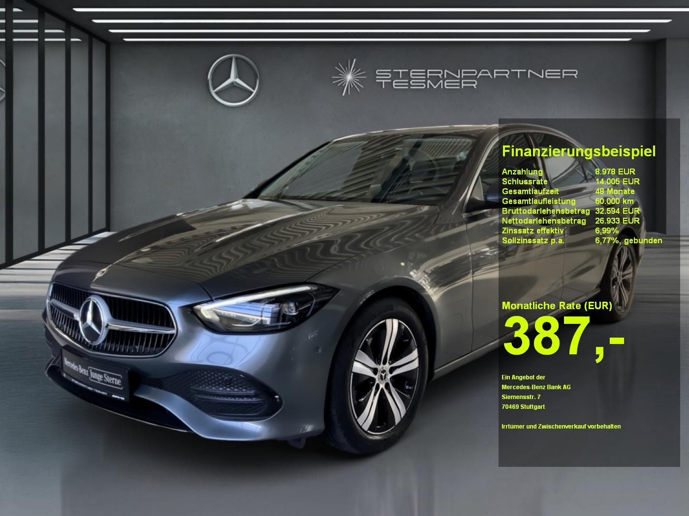 Mercedes-Benz C 180 Avantgarde+MBUX+Memory+Ambiente+CarPlay