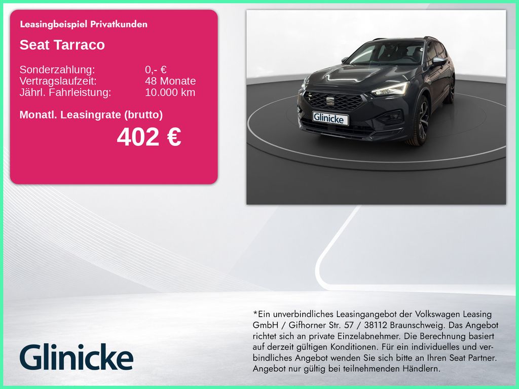 Seat Tarraco 1.4 eHybrid FR AHK Pano LED LM 19" Navi 