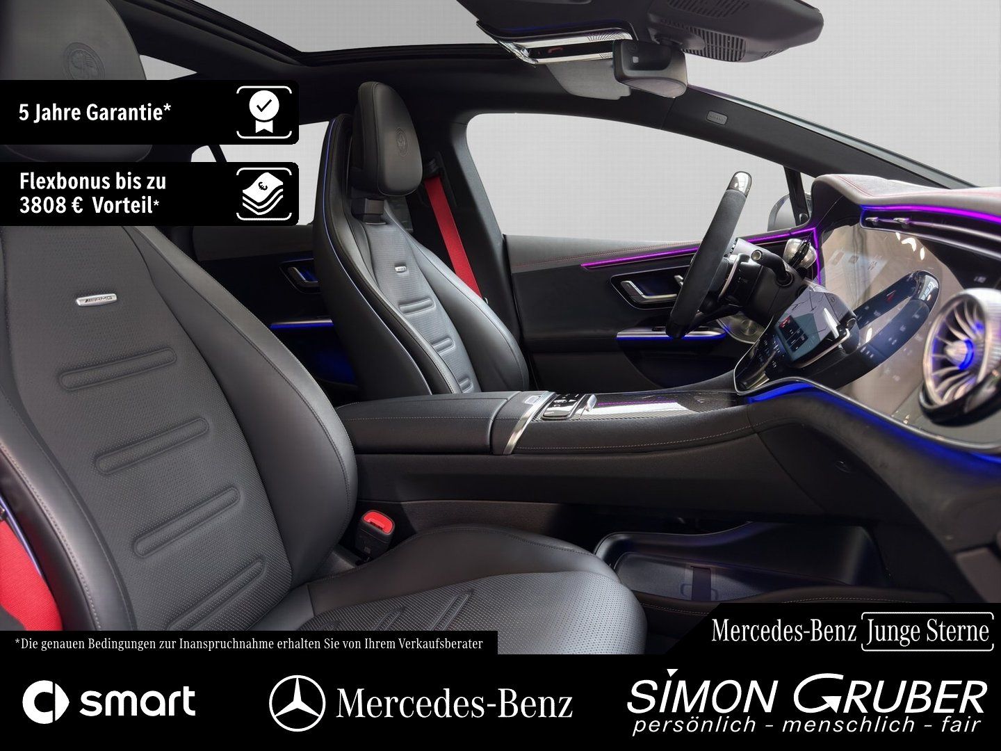 Fahrzeugabbildung Mercedes-Benz EQE 43 4M AMG Hyper Pano HUD Massage Md2025