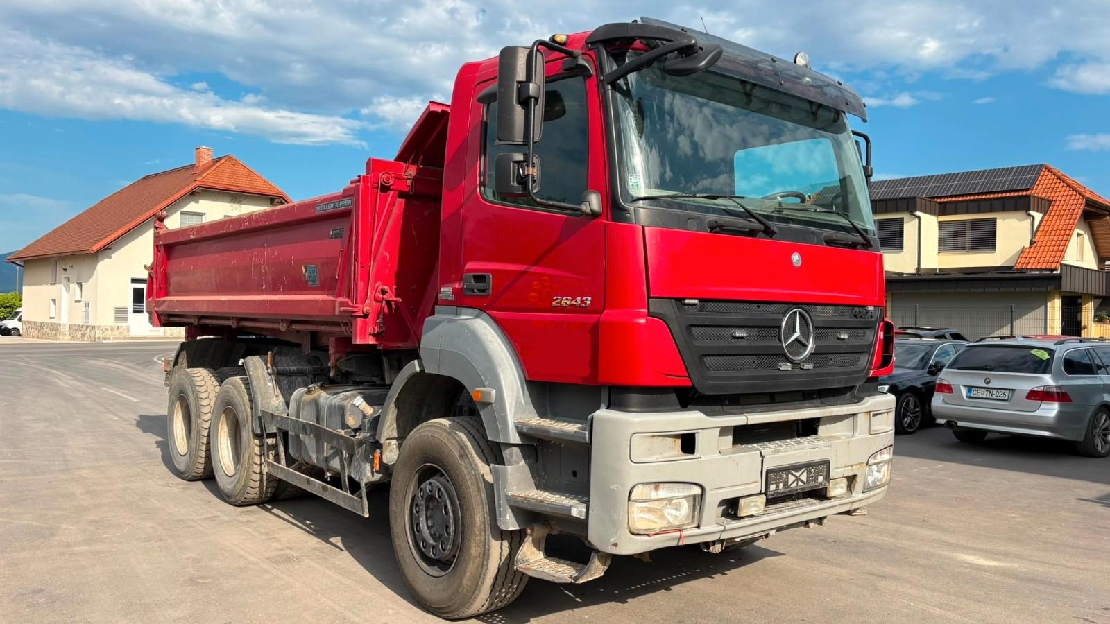 Mercedes-Benz AXOR 2643 K 6x4 meiller tipper - bordmatic