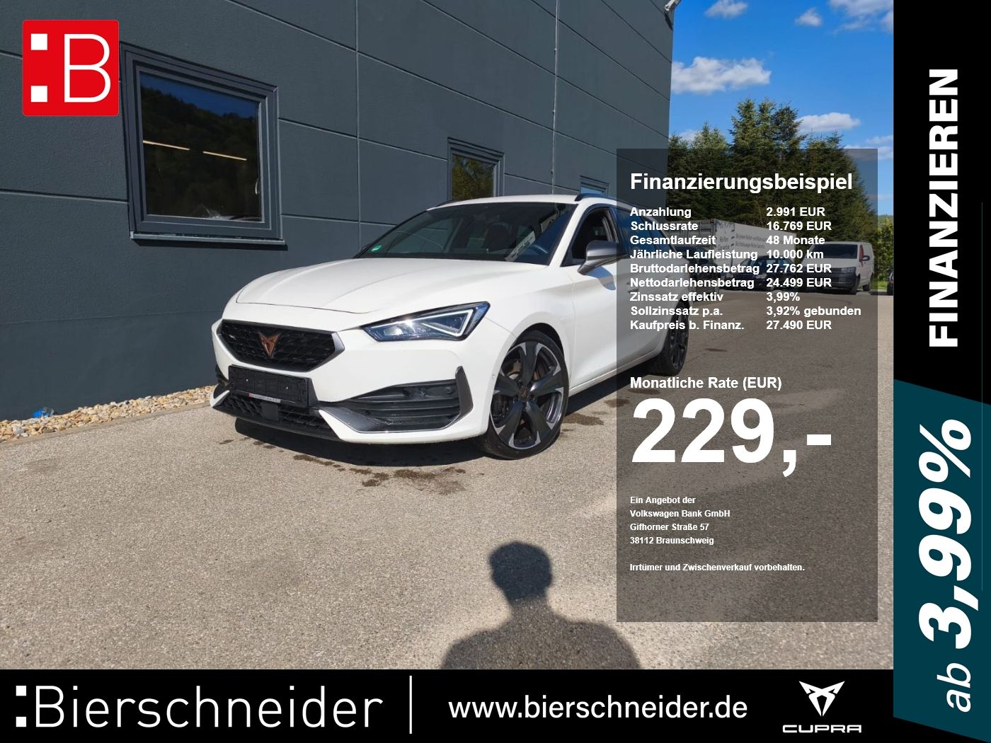 Cupra Leon Sportstourer 245 VZ KAMERA NAVI LED
