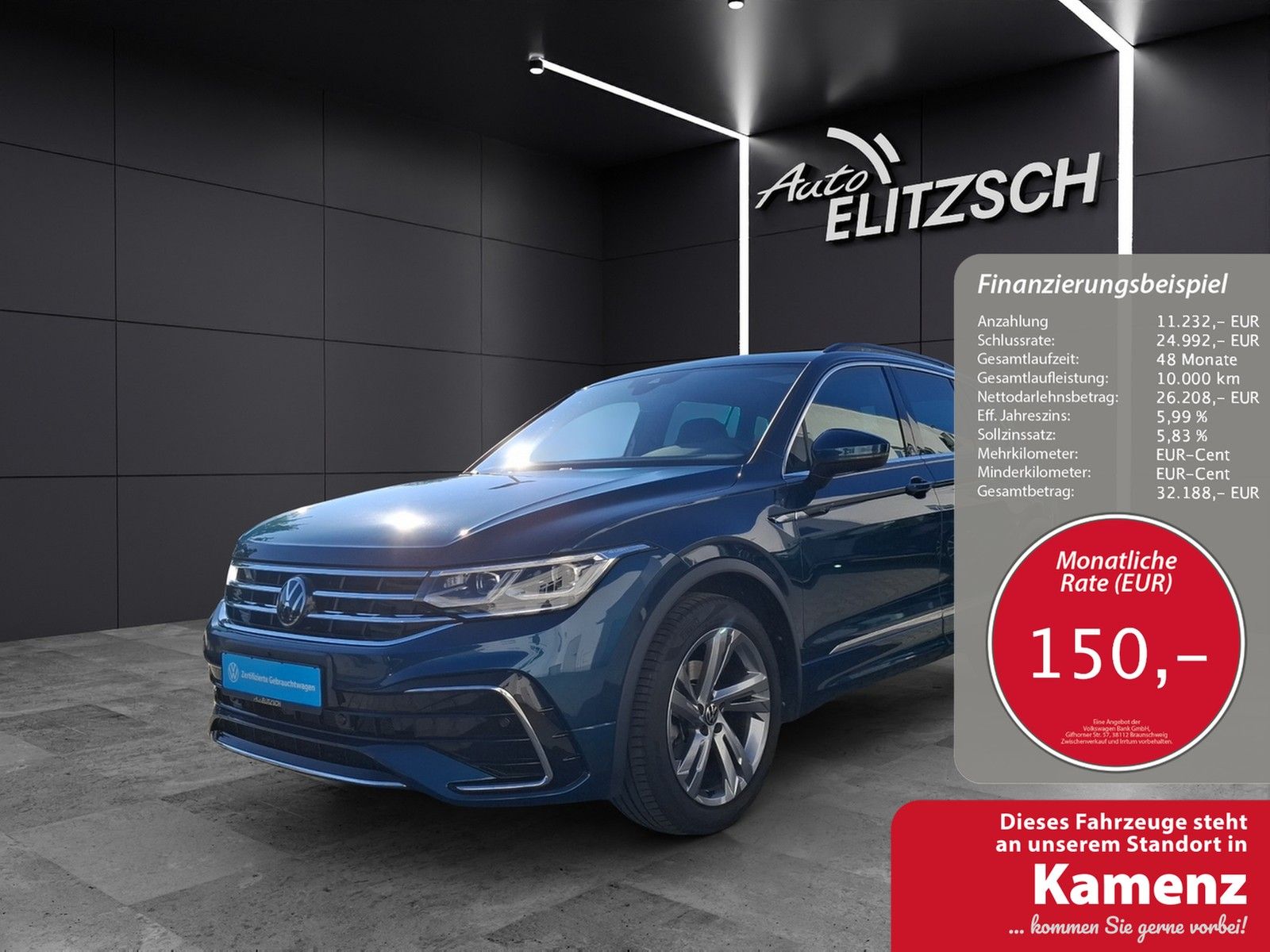 Fahrzeugabbildung Volkswagen Tiguan TSI R-line DSG Matrix Navi AID ACC 360° P