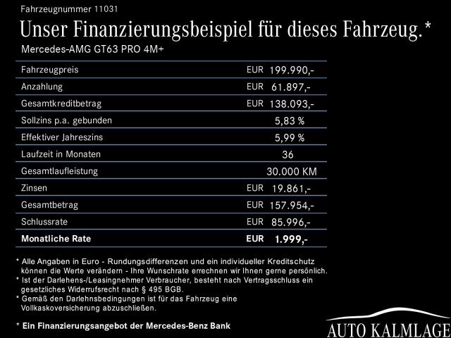 Mercedes-Benz Mercedes-AMG GT63 PRO 4M+ PANO+BURMESTER+HUD+21"