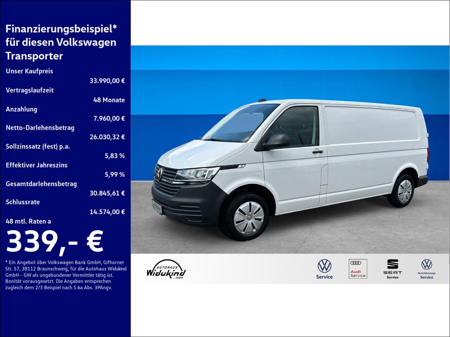 Volkswagen Transporter Kasten 2.0 TDI lang FWD DAB Notbrems