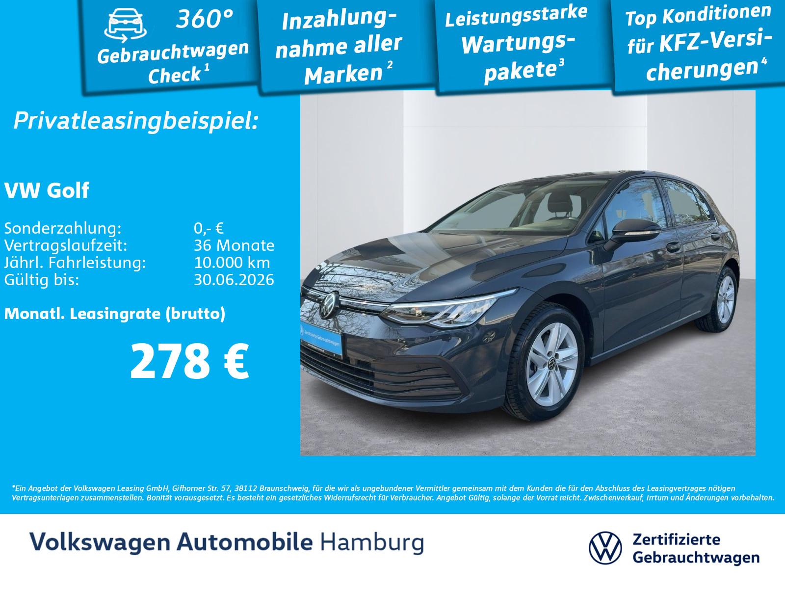 Volkswagen Golf VIII 1.5 TSI Life AppConnect Rückfahrkamera