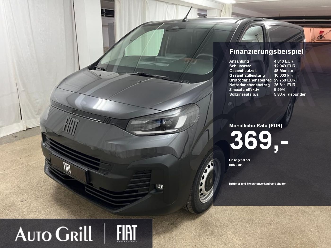 Fiat Scudo L3 AHK RüKa DurchladeFunktion CarPlay