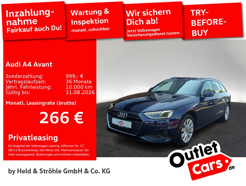 Abbildung Leasingangebot Audi A4 Avant 40 TDI qu ACC AHK LED NAVI STHZ SHZ