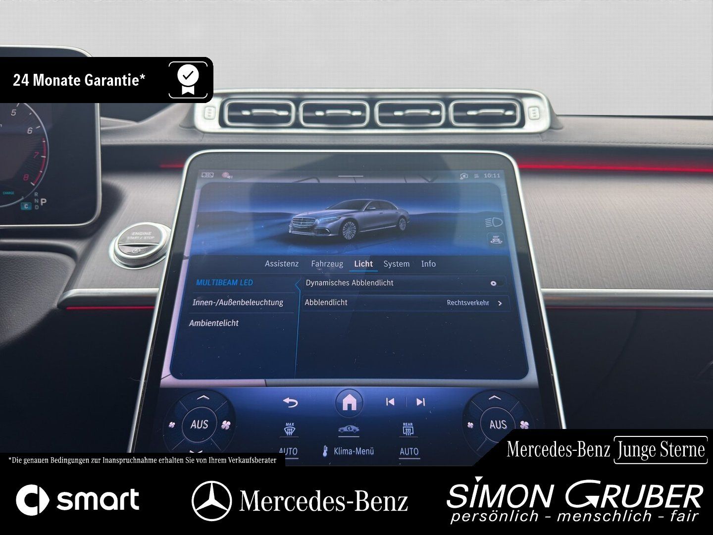 Fahrzeugabbildung Mercedes-Benz S 500 4M AMG Pano 4*Massage+Sitzklima Burm Nappa