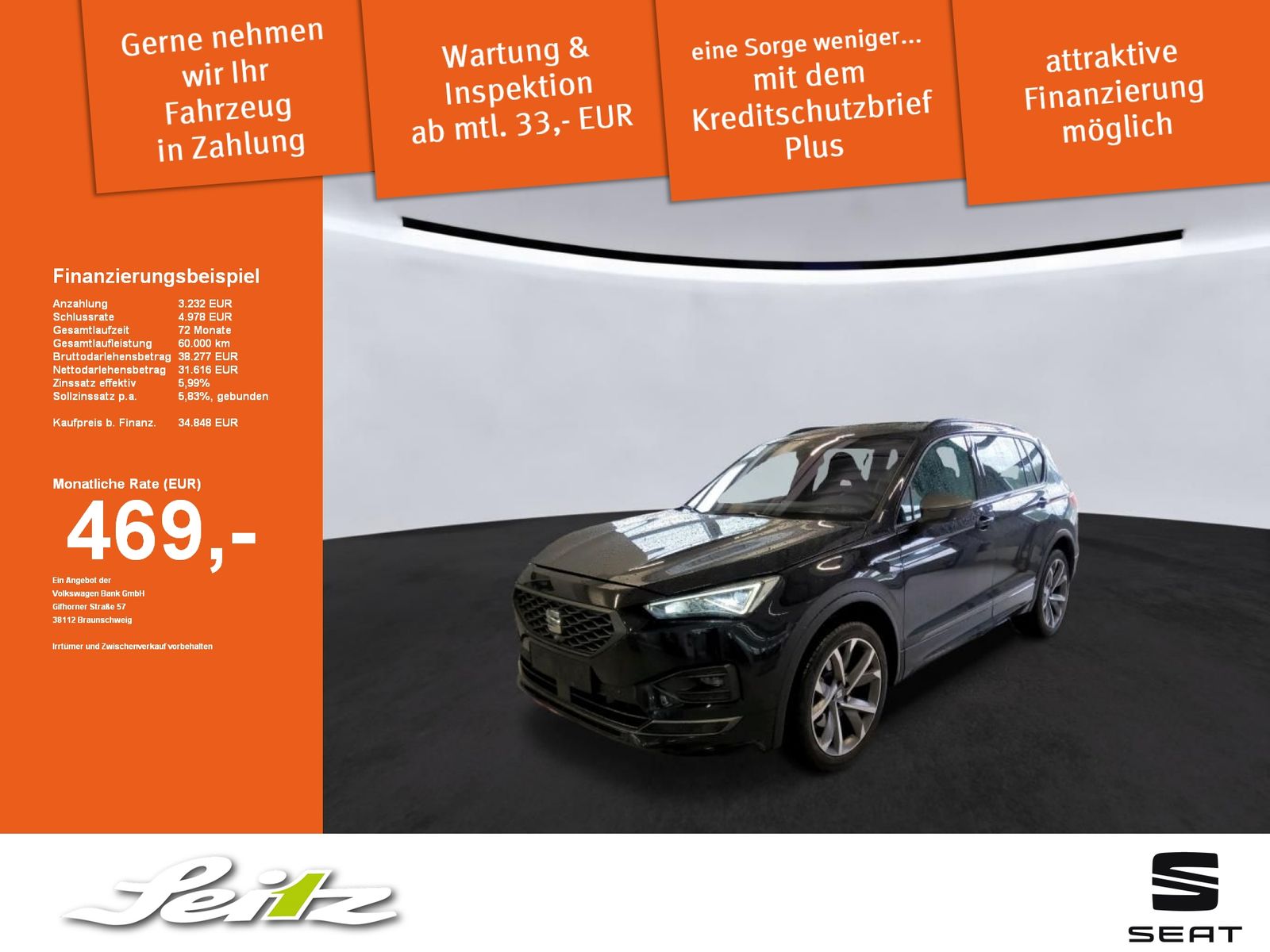 SEAT Tarraco 2.0 TSI 4Drive FR *7S*BEATS*KAMERA*