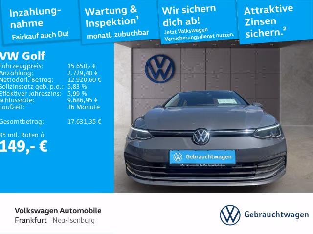 Volkswagen Golf VIII 1.5 TSI Active Navi Sprachbedienung Sp