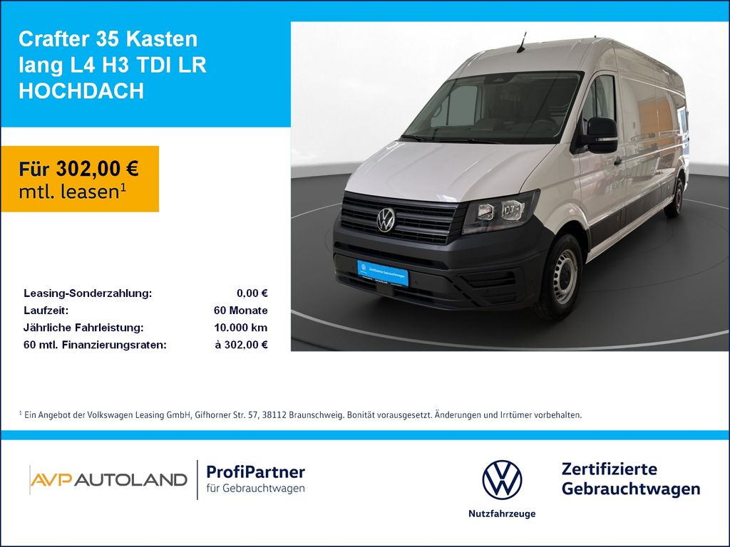 Volkswagen Crafter 35 Kasten lang L4 H3 TDI LR HOCHDACH