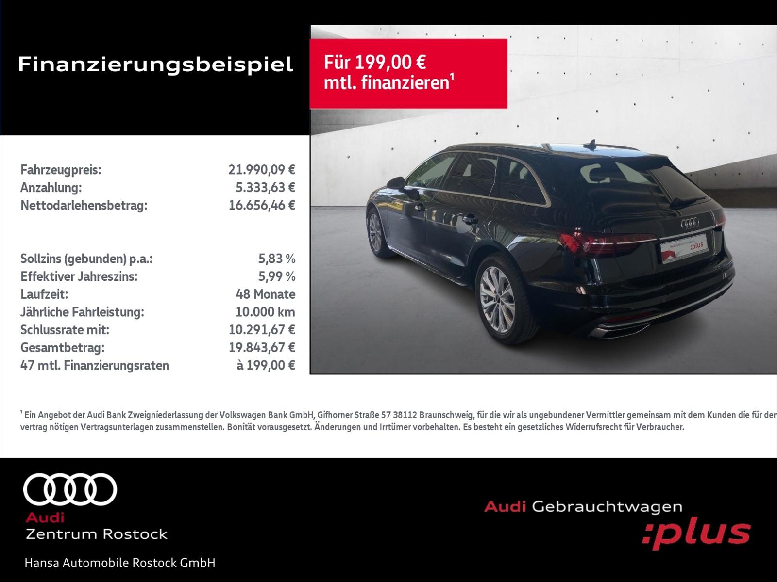 Audi A4 Avant 40 TDI Quattro+Navi+Matrix+Tempo+Acc+Am